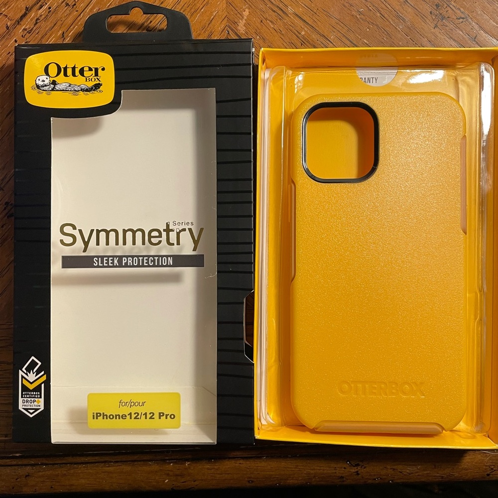 iPhone 12 pro yellow  otter box case